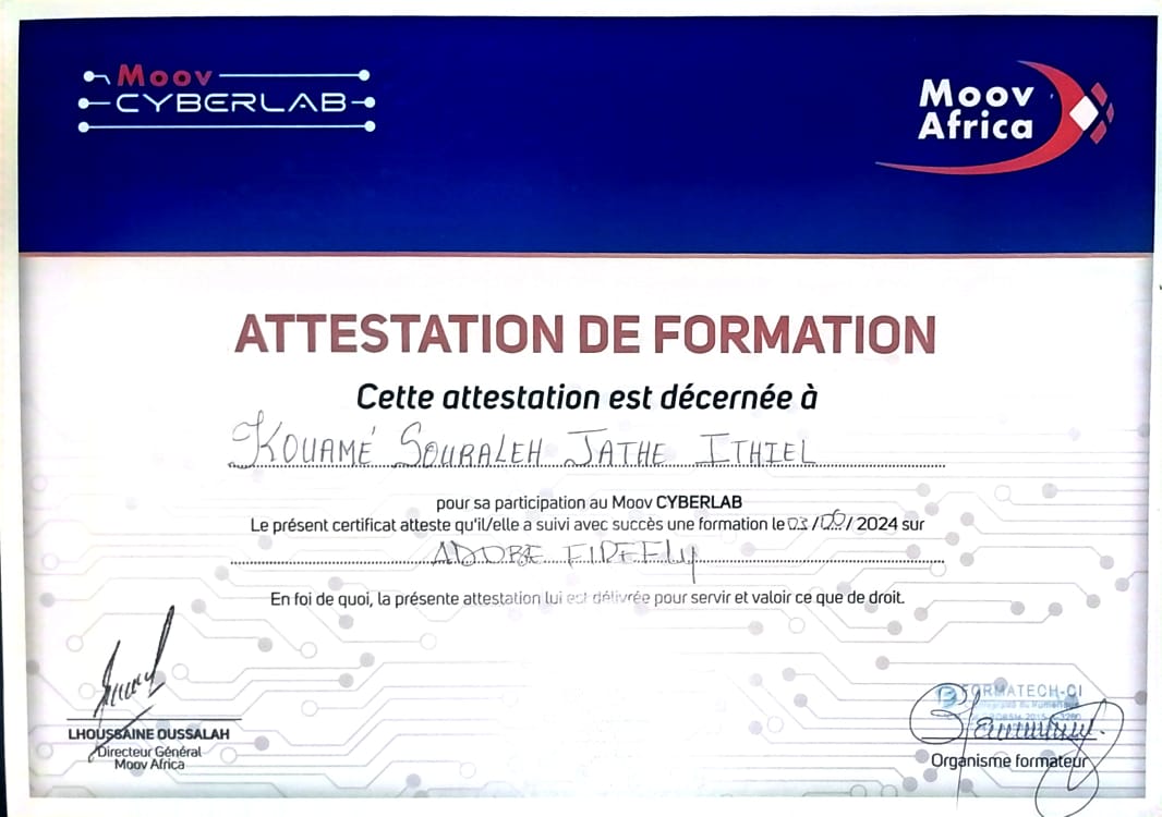 Certificat Adobe Firefly